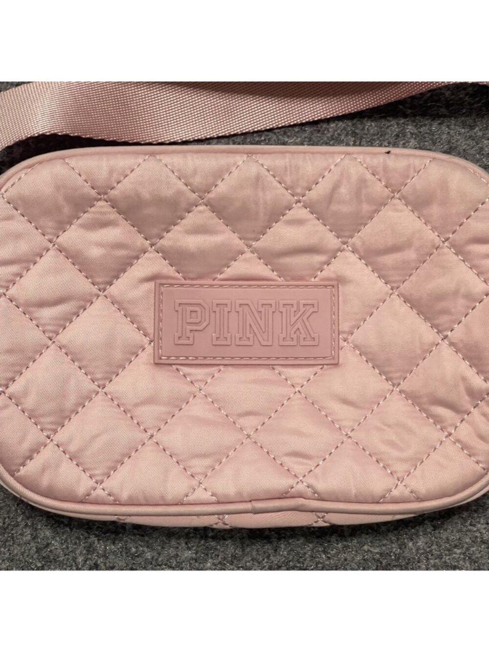 Victorias Secret PINK Quilted Pink Belt Bag Fanny Pack - Picture 2 of 7
